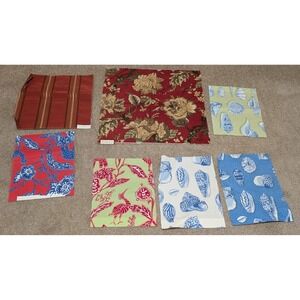 Thibaut Fabric Lot Sample Remnant Vintage Colorful‎ Craft